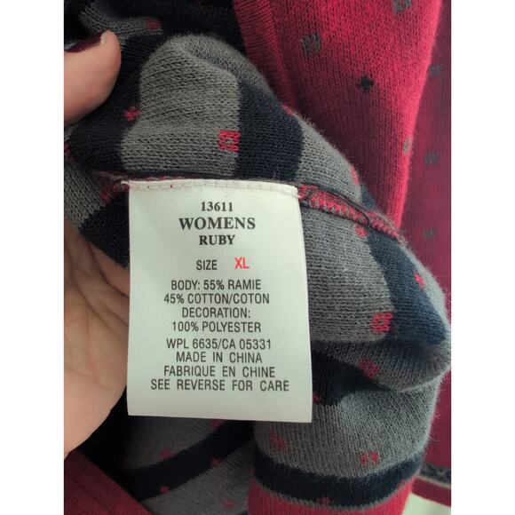 Woolrich Ruby Moose & Cabin Sweater Jacket size xl - Picture 4 of 4